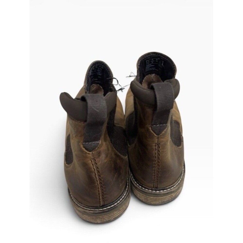 Clarks Mens Brown Leather Chelsea Boots Pull On Ankle US 10.5M Distressed Grunge - Picture 3 of 6